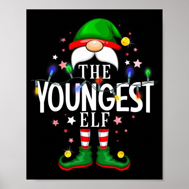 Poster The Youngest Elf Christmas Family Pajama Party  (Frente)