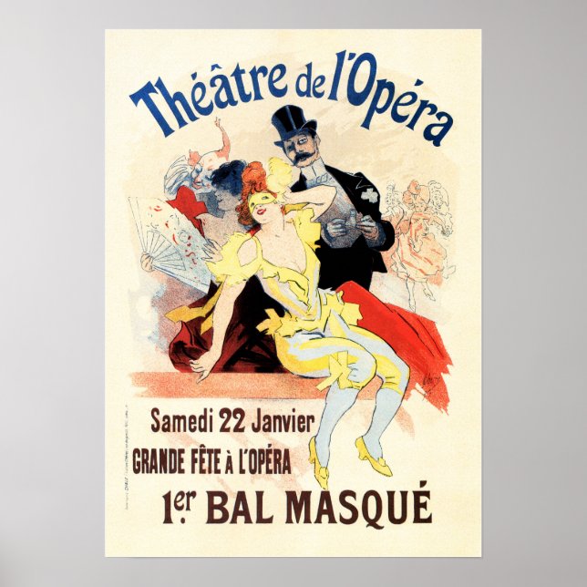Poster THEATER DE OPERA Theater Advertising Jules Cheret (Frente)