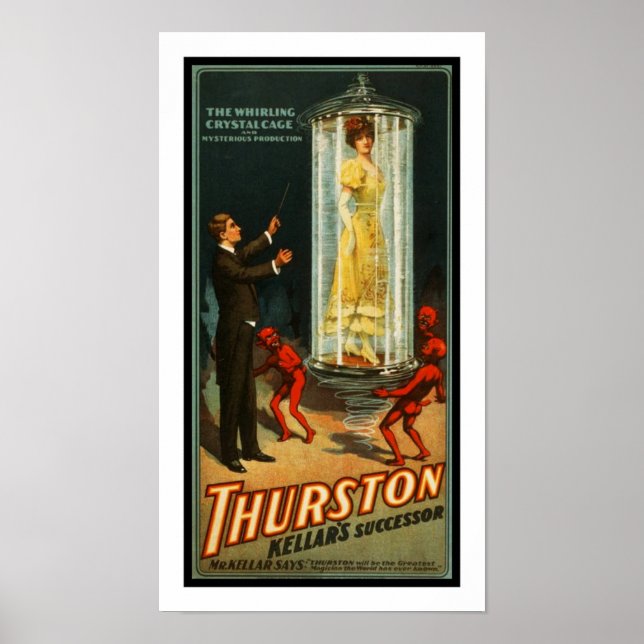 Poster Theater Vintage Thurston Magican (Frente)