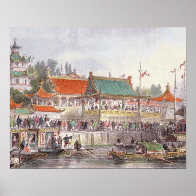 Poster Theatre at Tien-Sing, from 'China in a Series of V (Frente)