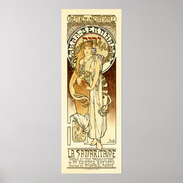 Poster Theatre de la Renaissance Sarah Bernhardt Mucha (Frente)