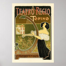 Poster THEATRO REGIO Torino Itália Opera Music House