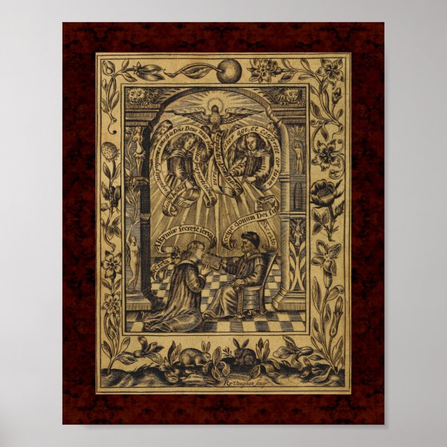 Pôster Theatrum Chemicum: 1652 Ilustração de Alquimia (Frente)