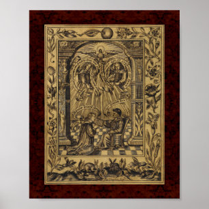 Pôster Theatrum Chemicum: Ilustração 1652 da alquimia