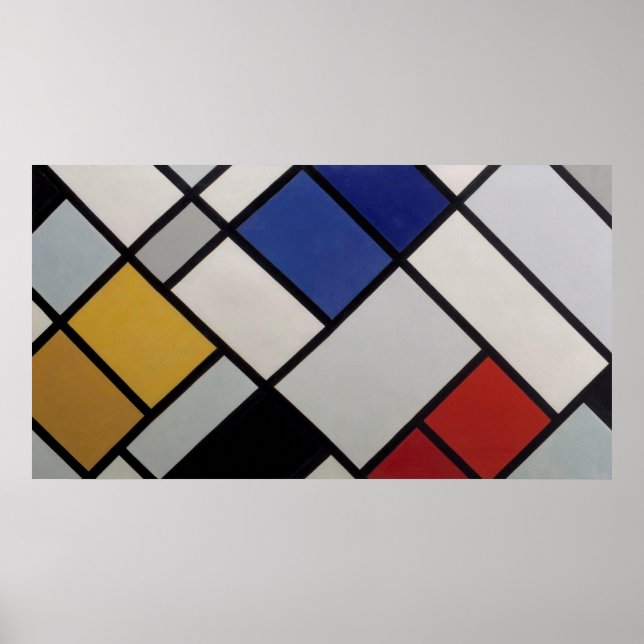 Poster Theo van Doesburg Contra-Composição XVI (Frente)