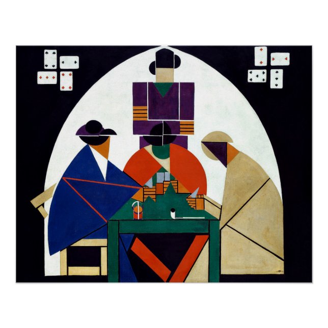 Pôster Theo van Doesburg - Jogadores de Cartas (Frente)