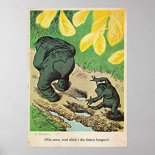 Poster Theodor Kittelsen Meu Filho Tred Siga Sempre O Pai (Frente)