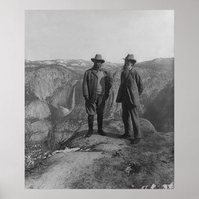 Pôster Theodore Roosevelt e John Muir no Glacier Point (Frente)