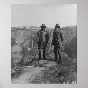 Pôster Theodore Roosevelt e John Muir no ponto da geleira