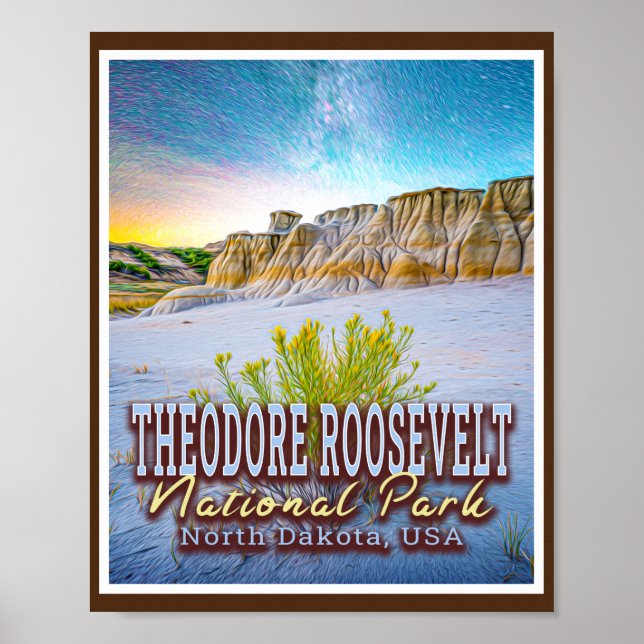 POSTER THEODORE ROOSEVELT NATIONAL PARK - NORTE DAKOTA EU (Frente)