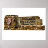 Theodore Roosevelt - Sinal do Parque Nacional