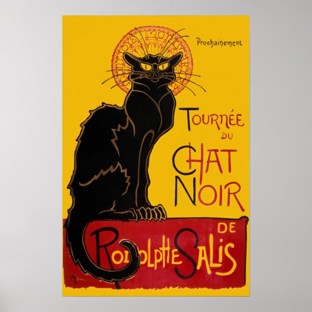 Poster Theophile Steinlen - Le Chat Noir Cartaz Antigo (Frente)