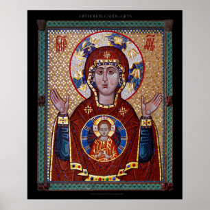 Pôster Theotokos "ícone do sinal"
