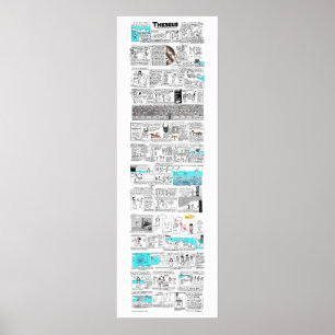 Poster Theseus and the Minotaur - greekmythcomix strip