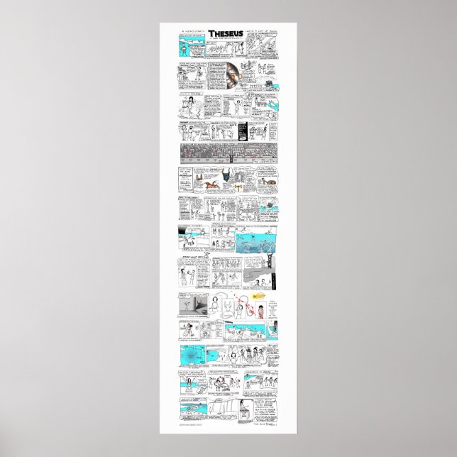 Pôster Theseus e Minotaur - greekmythcomix (Frente)