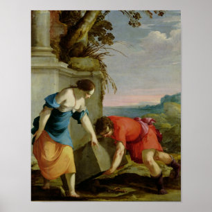 Pôster Theseus que encontra a espada do seu pai, 1634