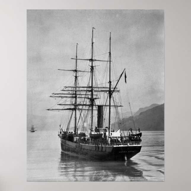 Poster TheTerra Nova sailed by Scott (Frente)