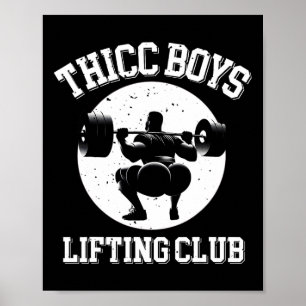 Poster Thicys Lifting Club Funny Gym Mens Squat Bodyb
