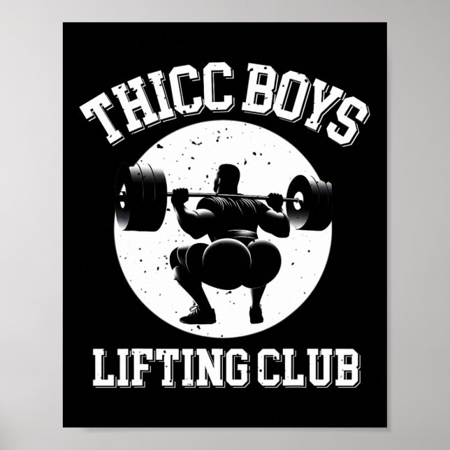 Poster Thicys Lifting Club Funny Gym Mens Squat Bodyb (Frente)