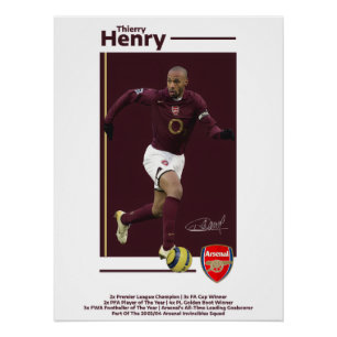 Pôster Thierry Henry Arsenal Poster