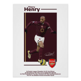 Pôster Thierry Henry Arsenal Poster