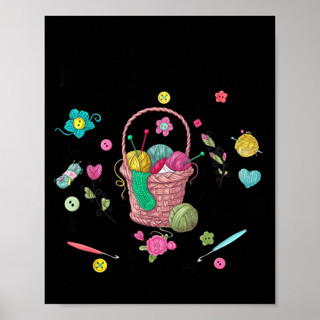 Poster Thing I Do In My Spare Time Crochet Funny Crocheti (Frente)