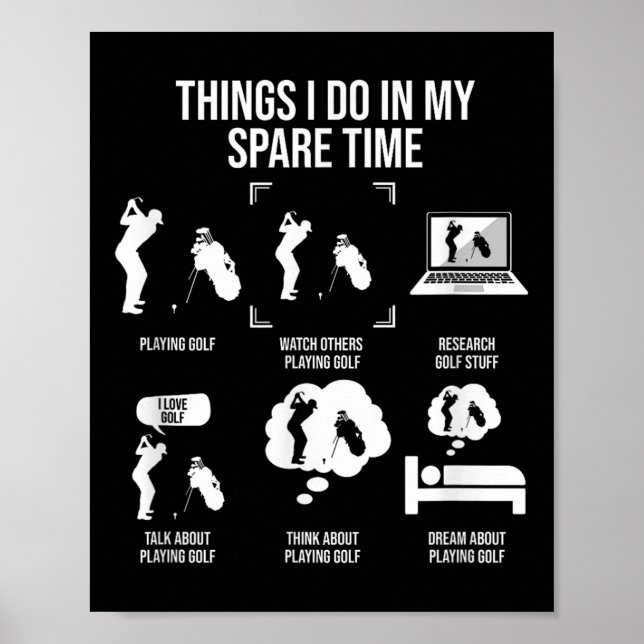 Poster Things I Do In My Spare Time, Golf Player  (Frente)