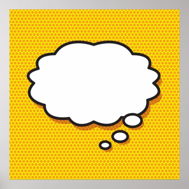 Poster Think Bubble Comic Book Pop Art Moderno Art Pop (Frente)