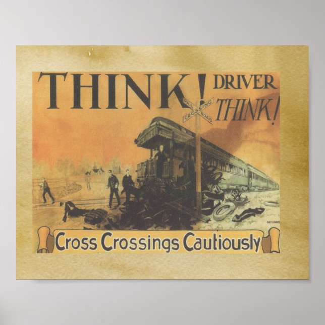 Poster Think driver think  (Frente)