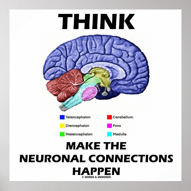 Poster Think Make The Neuronal Connections Happen (Frente)