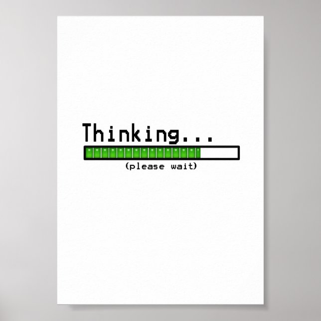 Poster Thinking, Please Wait (Frente)