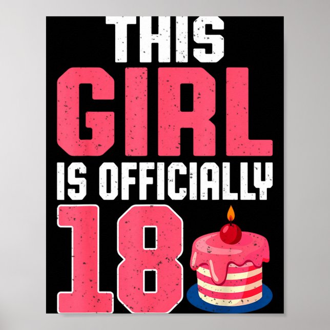 Poster This Girl Is Ly 18 Years Old 18th Birthday Party  (Frente)