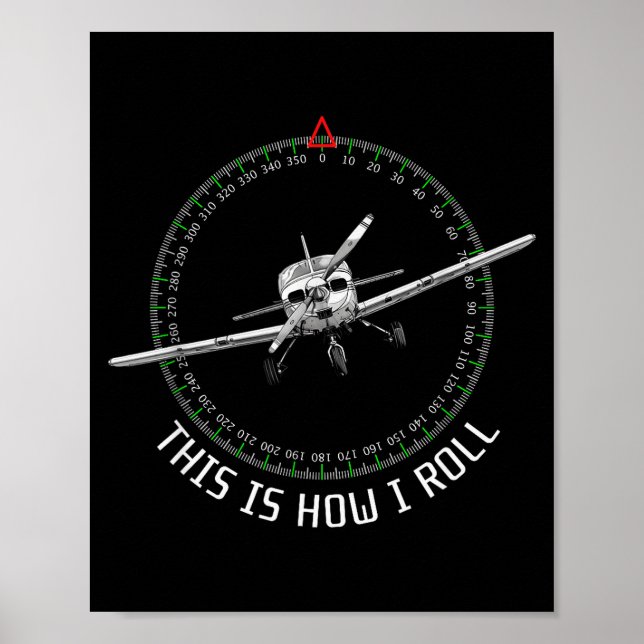 Poster This Is How I Roll Funny Lot Aviation Airplane  (Frente)