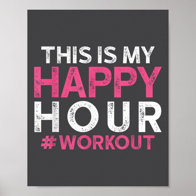Poster This Is My Happy Hour Workout - Motivational Gym G (Frente)