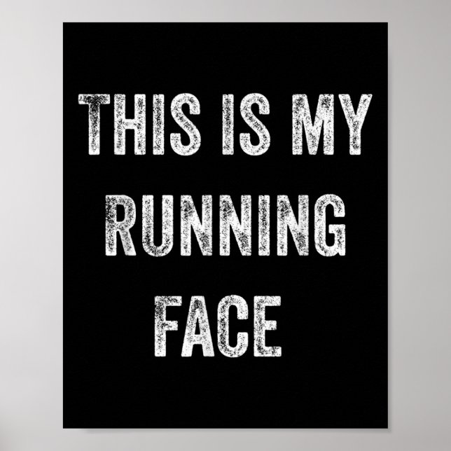 Poster This Is My Running Face Funny Running  (Frente)