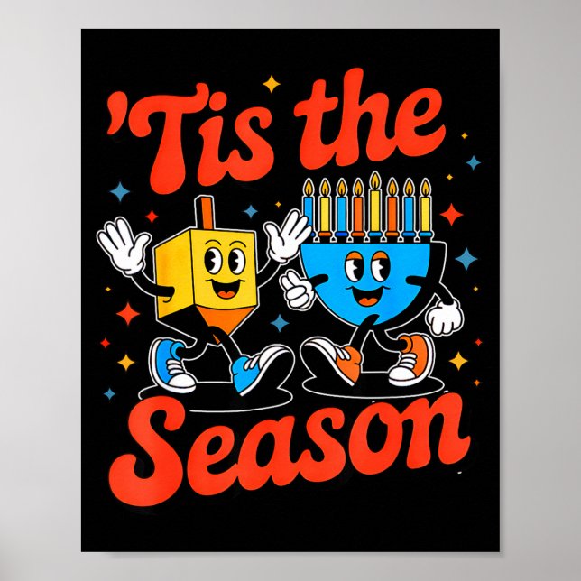 Poster This Is The Season Happy Hanukkah Funny Jewish Cha (Frente)