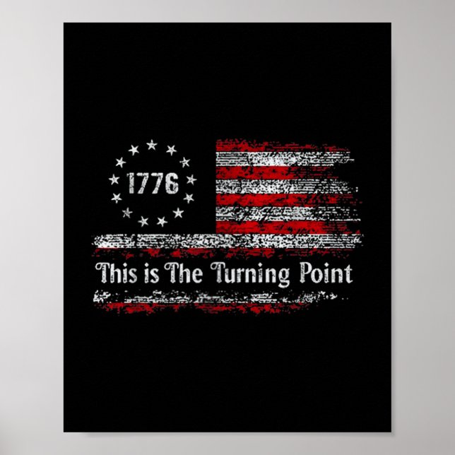 Poster This Is The Turning Int American Dom Usa Flag  (Frente)