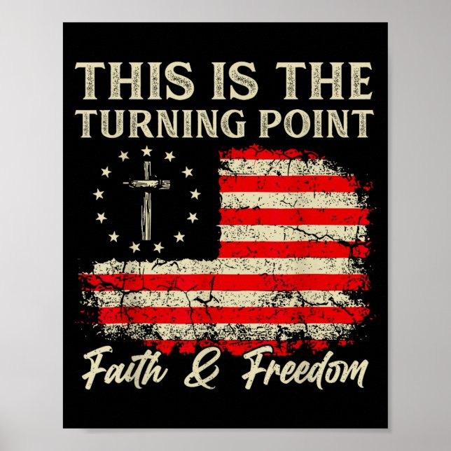Poster This Is The Turning Int Patriotic Christian Faith  (Frente)