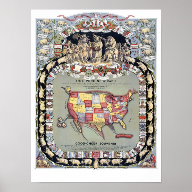 Poster THIS PORCINEOGRAPH, c1876 (Frente)