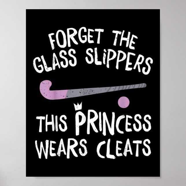 Poster This Princess Wears Cleats Gift Design Field Hocke (Frente)