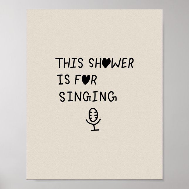 Poster This Shower Is for Singing (Frente)