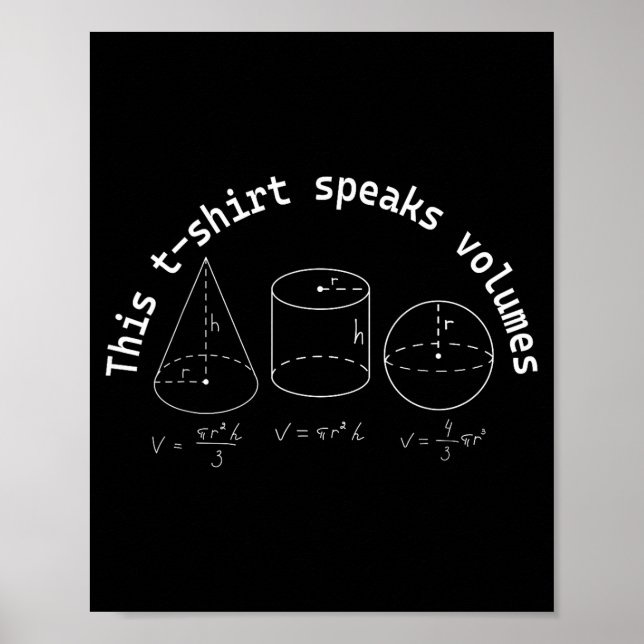 Poster This Speaks Volumes Funny Maths Science Geeky Pun  (Frente)