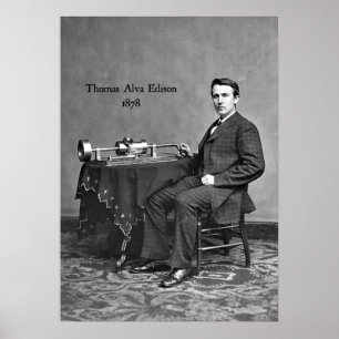 Pôster Thomas Alva Edison, 1878