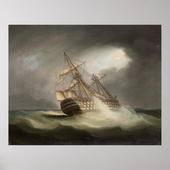 Poster Thomas Buttersworth - H.M.S. 'Vitória' (Frente)