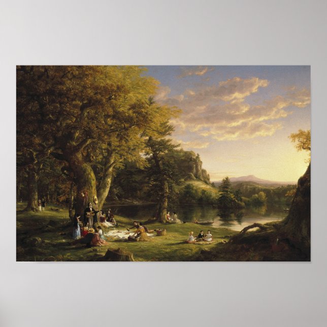 Pôster Thomas Cole - O Pic-Nic (Frente)