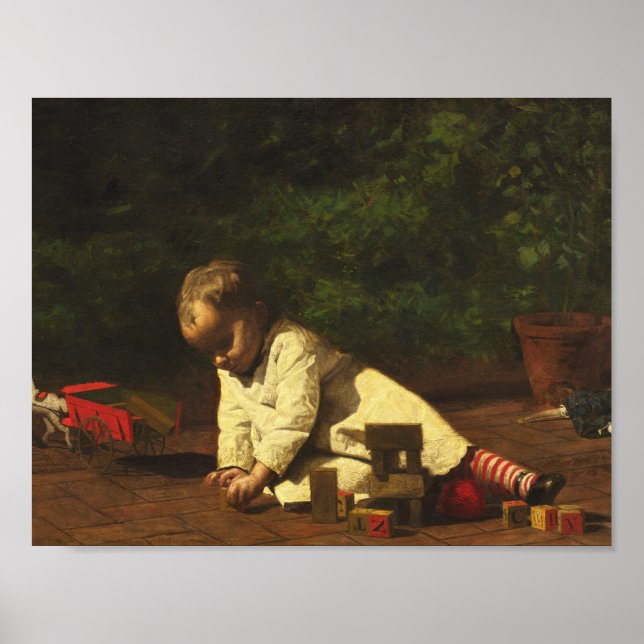 Poster Thomas Eakins - Bebê no Play (Frente)