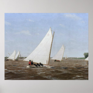 Pôster Thomas Eakins - Caça de veleiros no Delaware