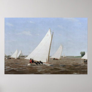 Poster Thomas Eakins - Corrida de veleiros no Delaware