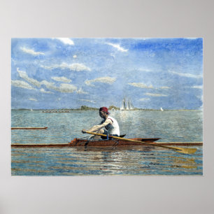 Poster Thomas Eakins John Biglin num Solteiro Scull