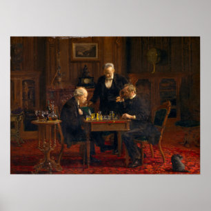 Pôster Thomas Eakins, Os Jogadores De Xadrez